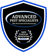 Advanced Pest Specialists logo on black background.